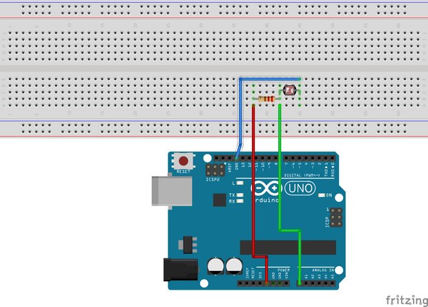 ArduinoとCdSの配線