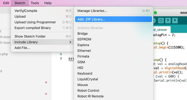 「Add .ZIP Library...」からライブラリを追加する