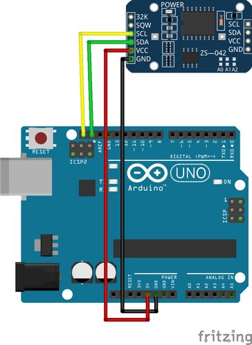 Arduinoとリアルタイムクロックの配線