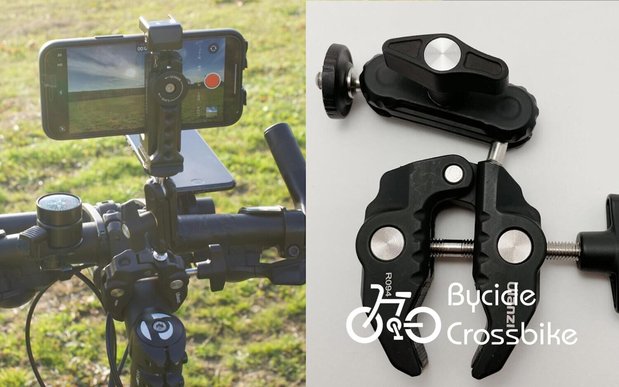 自転車のハンドルにスマホやカメラをマウントできるクランプのご紹介