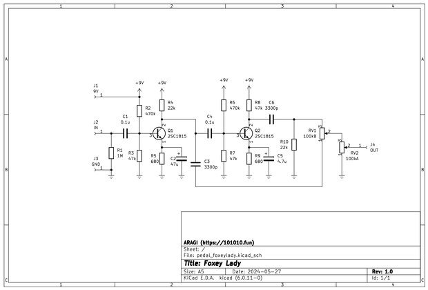 Foxey Lady Clone 回路図