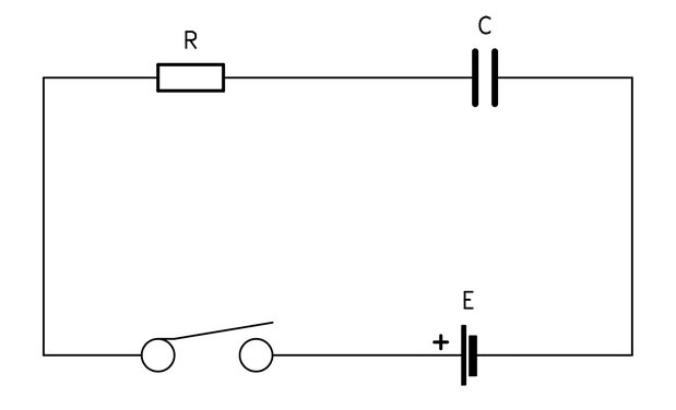 RC直列回路図