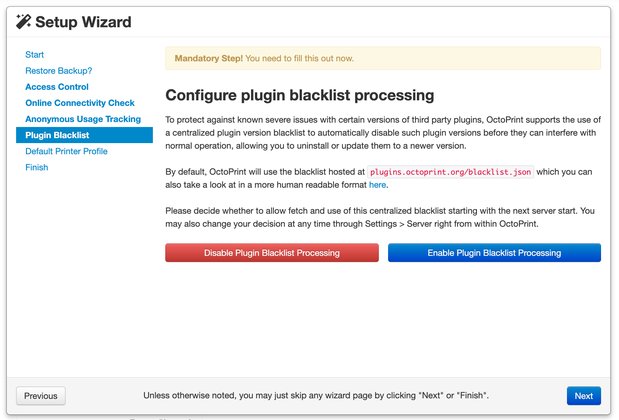 Configure plugin blacklist processing