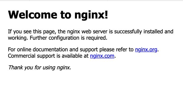 nginxのスタート画面