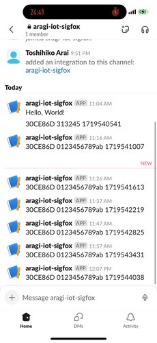 SlackでSigFoxデータ受信